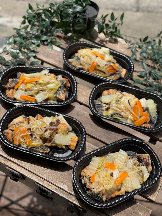 塩サバの唐揚げ 野菜あんかけ