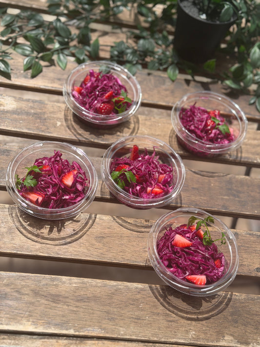 紫キャベツといちごのラペ