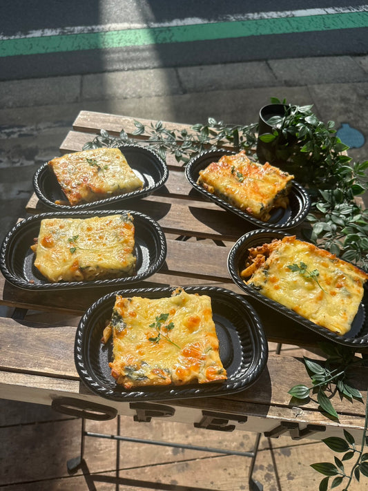 ミートソースペンネのグラタン