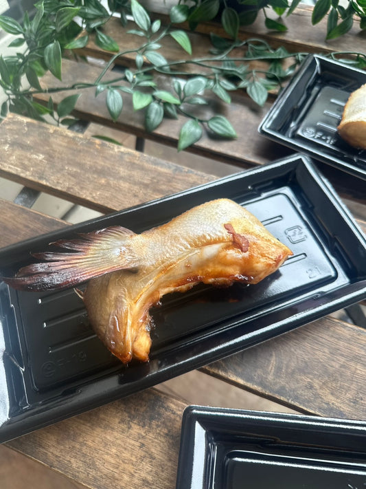 カンパチと紅富士サーモンのカマの照焼