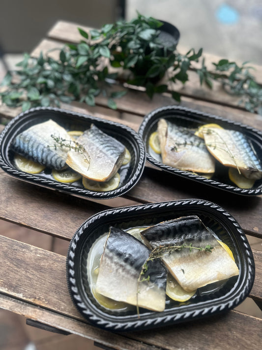 塩サバのレモン蒸し