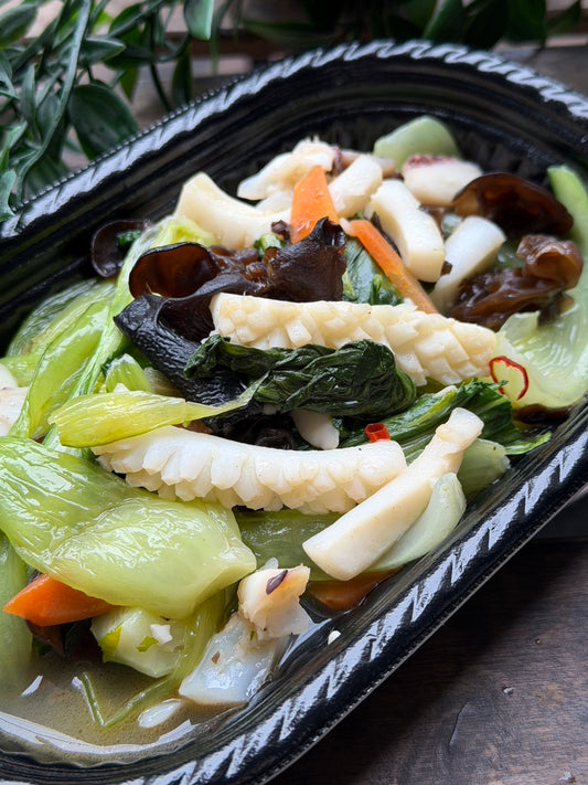 アオリイカ入り中華野菜炒め