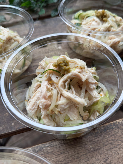 ゆで鶏の野菜和え　柚子胡椒風味