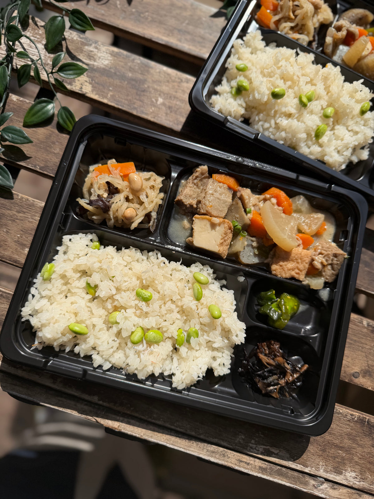 【早い者勝ち】日替わり幕の内　釜揚げしらすの炊き込みごはん　和牛すじ肉のスタミナ味噌煮込み