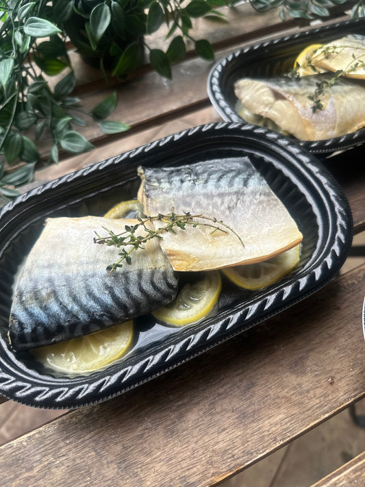 塩サバのレモン蒸し