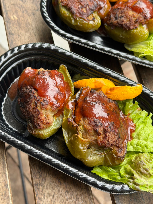 大きなピーマン肉詰め