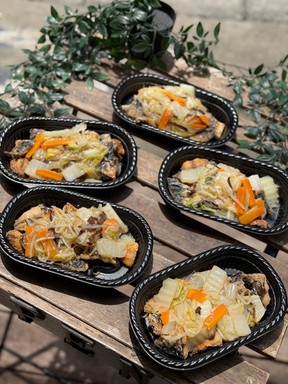 塩サバの唐揚げ　野菜あんかけ