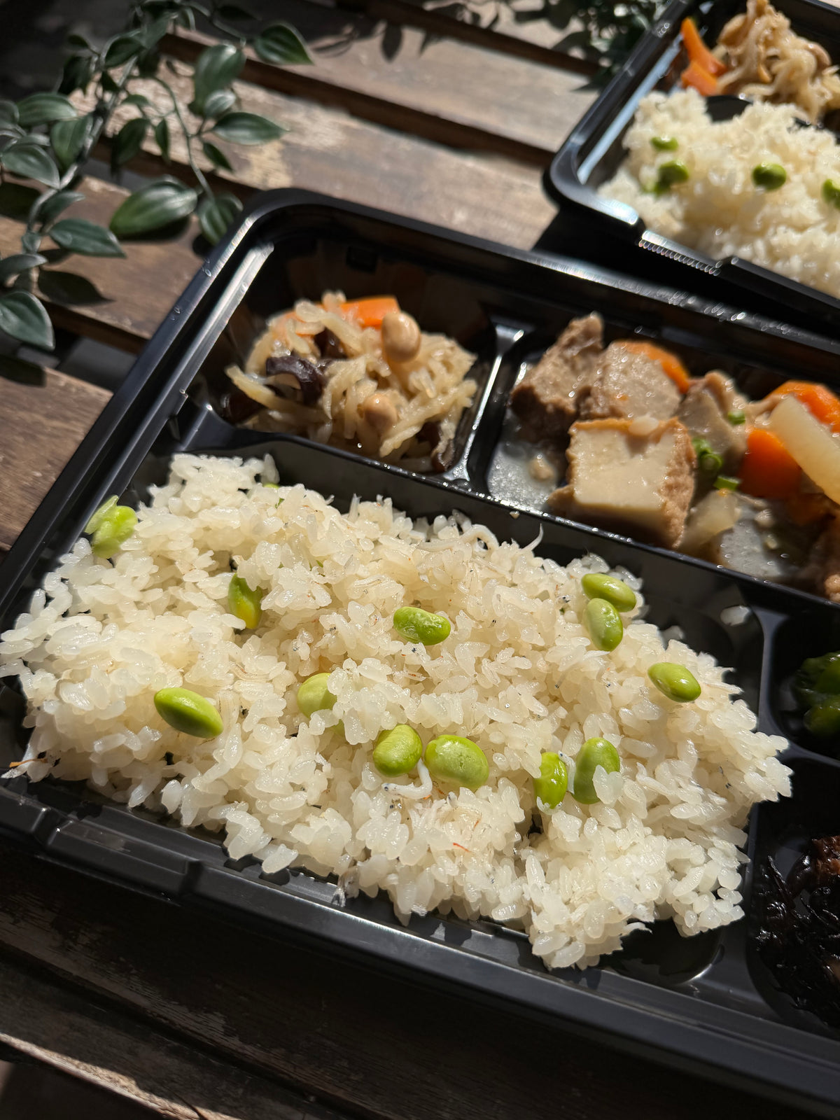 【早い者勝ち】日替わり幕の内　釜揚げしらすの炊き込みごはん　和牛すじ肉のスタミナ味噌煮込み