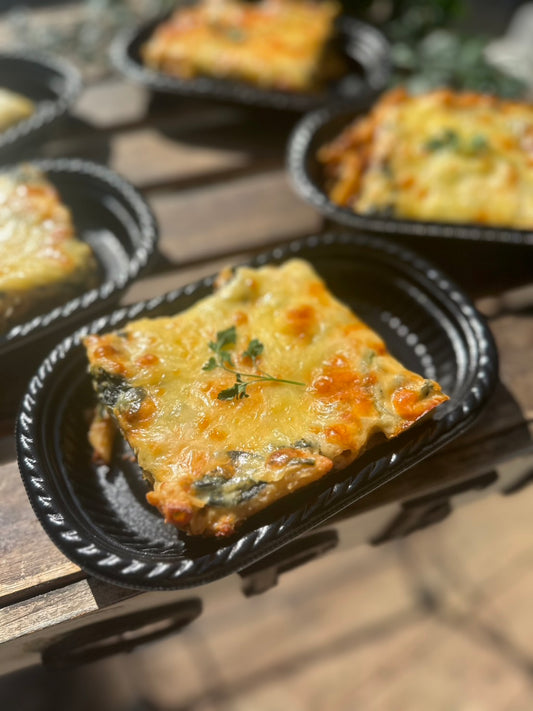 ミートソースペンネのグラタン