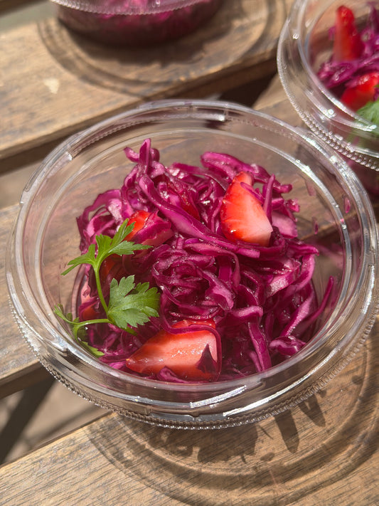 紫キャベツといちごのラペ