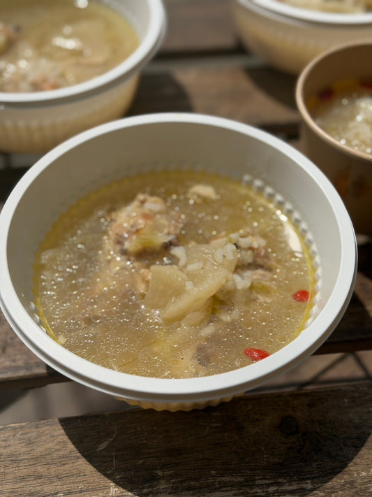 手羽元の参鶏湯風スープ　大