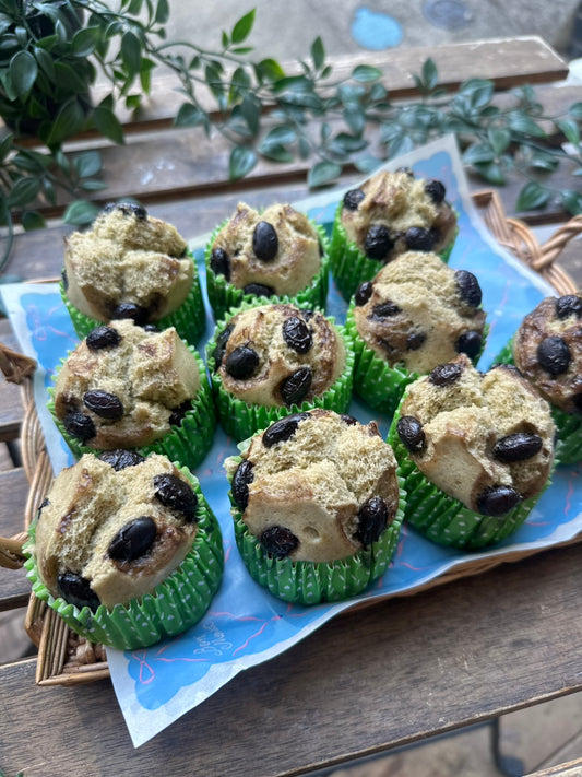 黒豆いり抹茶蒸しパン