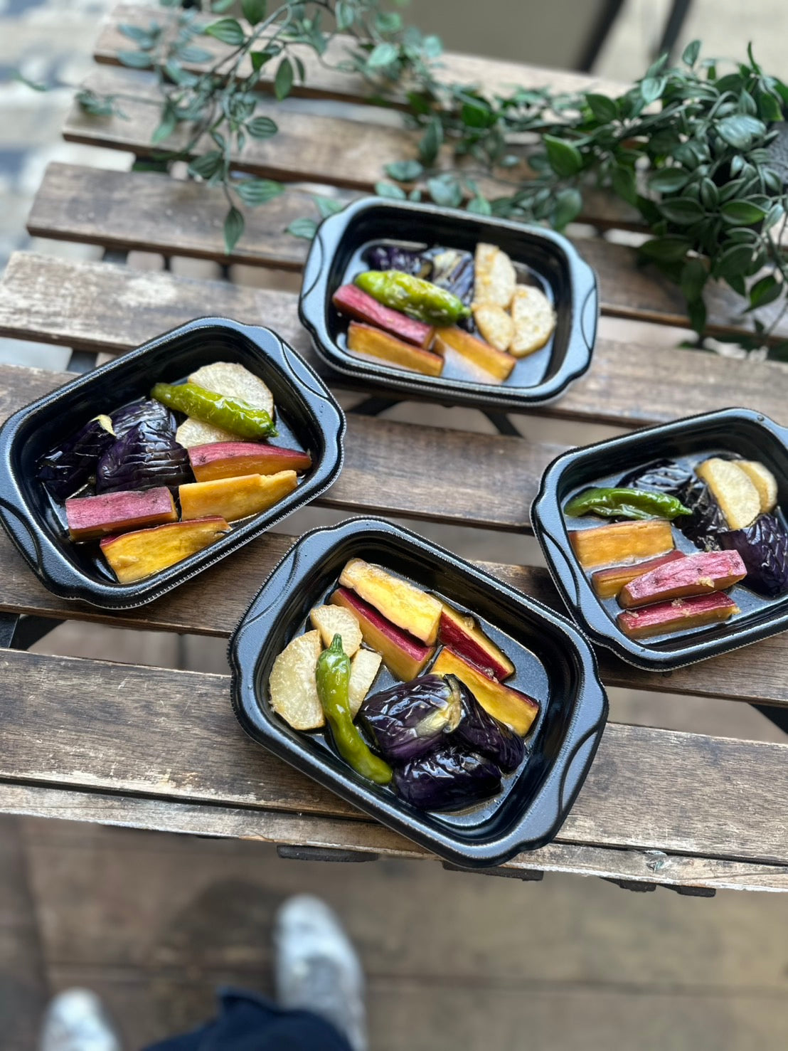 なす、さつまいも、大根の揚げびたし