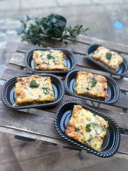 ほうれん草とマカロニのミートソースグラタン