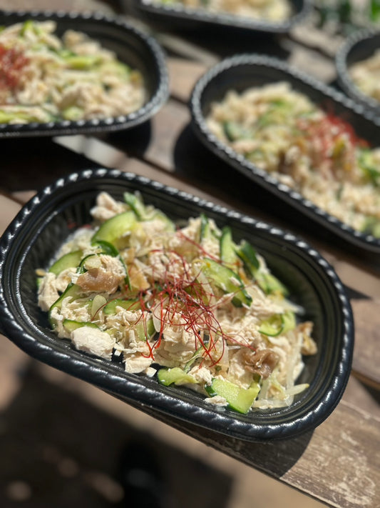 ゆでささみの搾菜和え