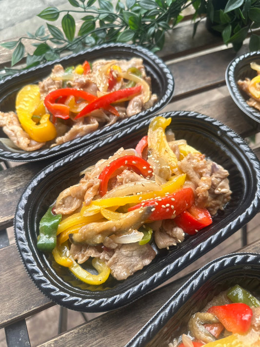 豚肉と彩り野菜の甘酢炒め