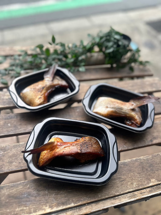 カンパチと紅富士サーモンのカマの照焼