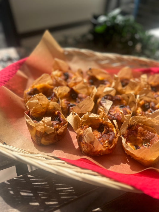 ブルーベリー入りベイクドチーズケーキ