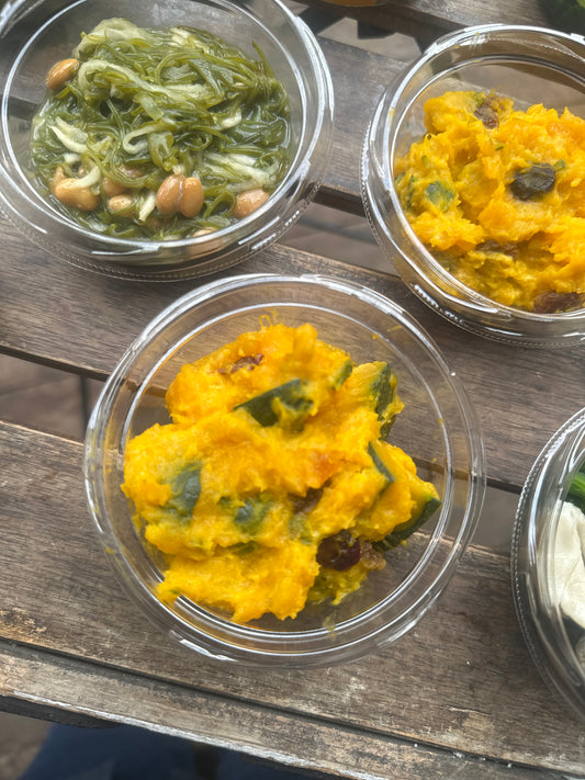 かぼちゃとドライフルーツのヨーグルトサラダ