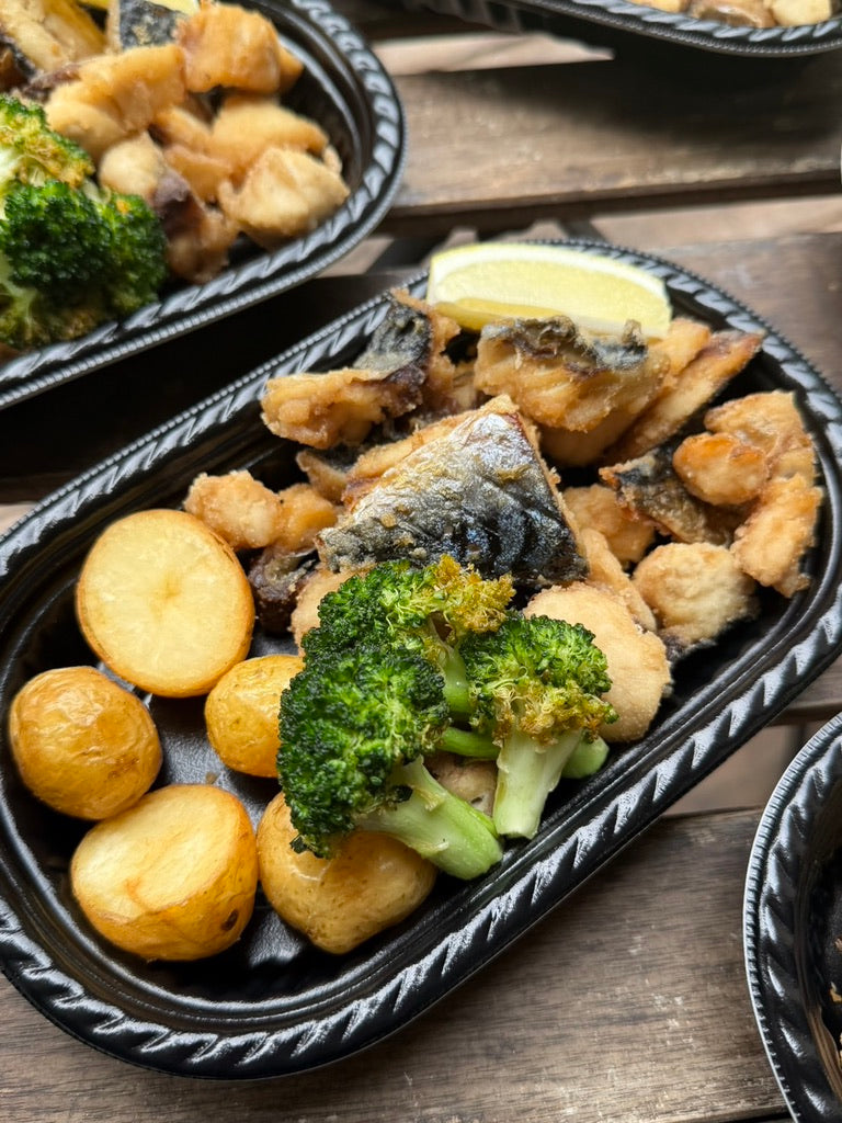 サバとと新じゃがの唐揚げ