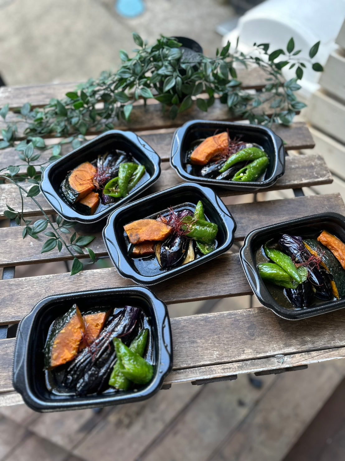 なす、さつまいも、大根の揚げびたし