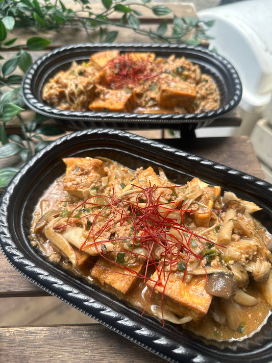 厚揚げとキノコの麻婆