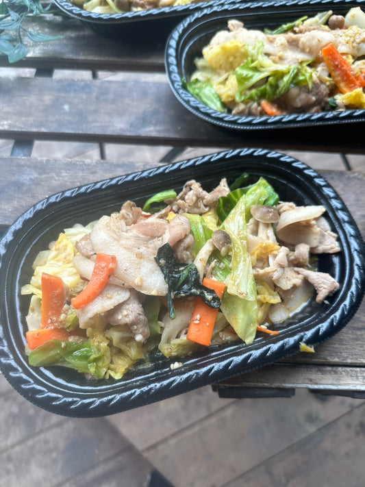 豚肉と野菜の坦々味噌炒め