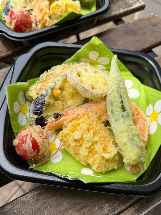 天使の海老と野菜の天ぷら