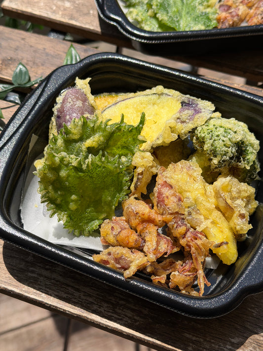 ホタルイカと野菜の天ぷら