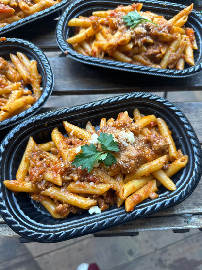 ミートソースペンネ