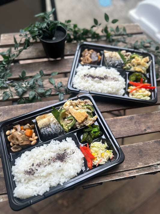 日替わり幕内弁当　ゴーヤチャンプルとサバの塩焼