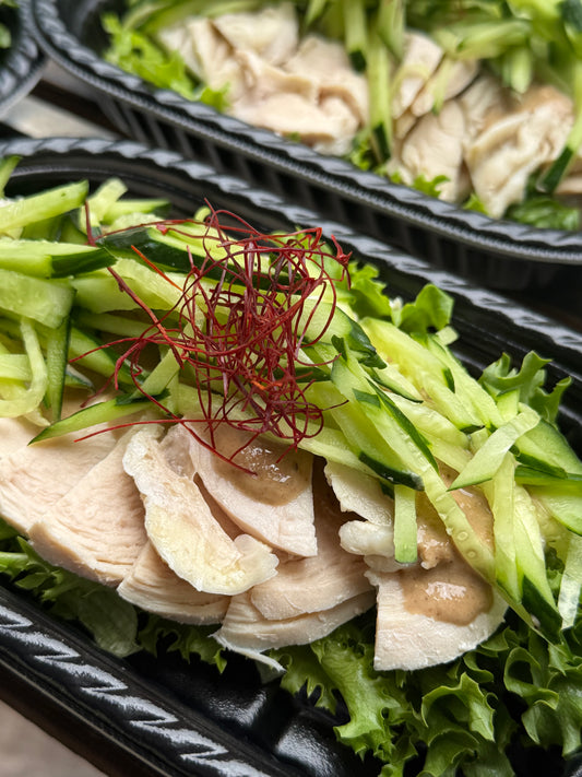 ゆで鶏のごまだれ