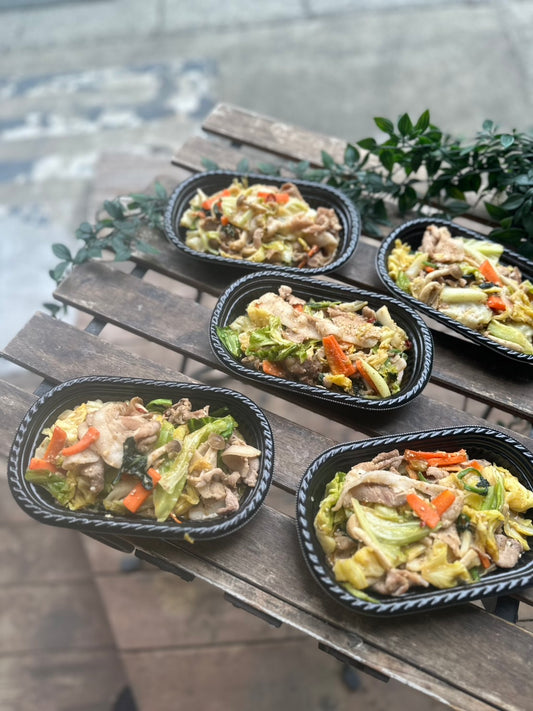 豚肉と野菜の坦々味噌炒め