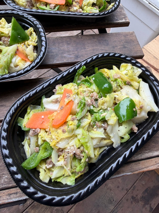 春キャベツの肉味噌炒め